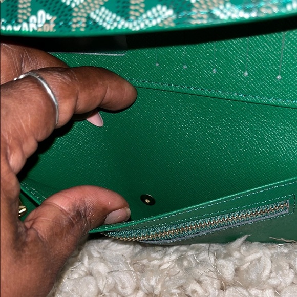 Goyard Green and Black Patterned Wallet Set - Picture 5 of 10